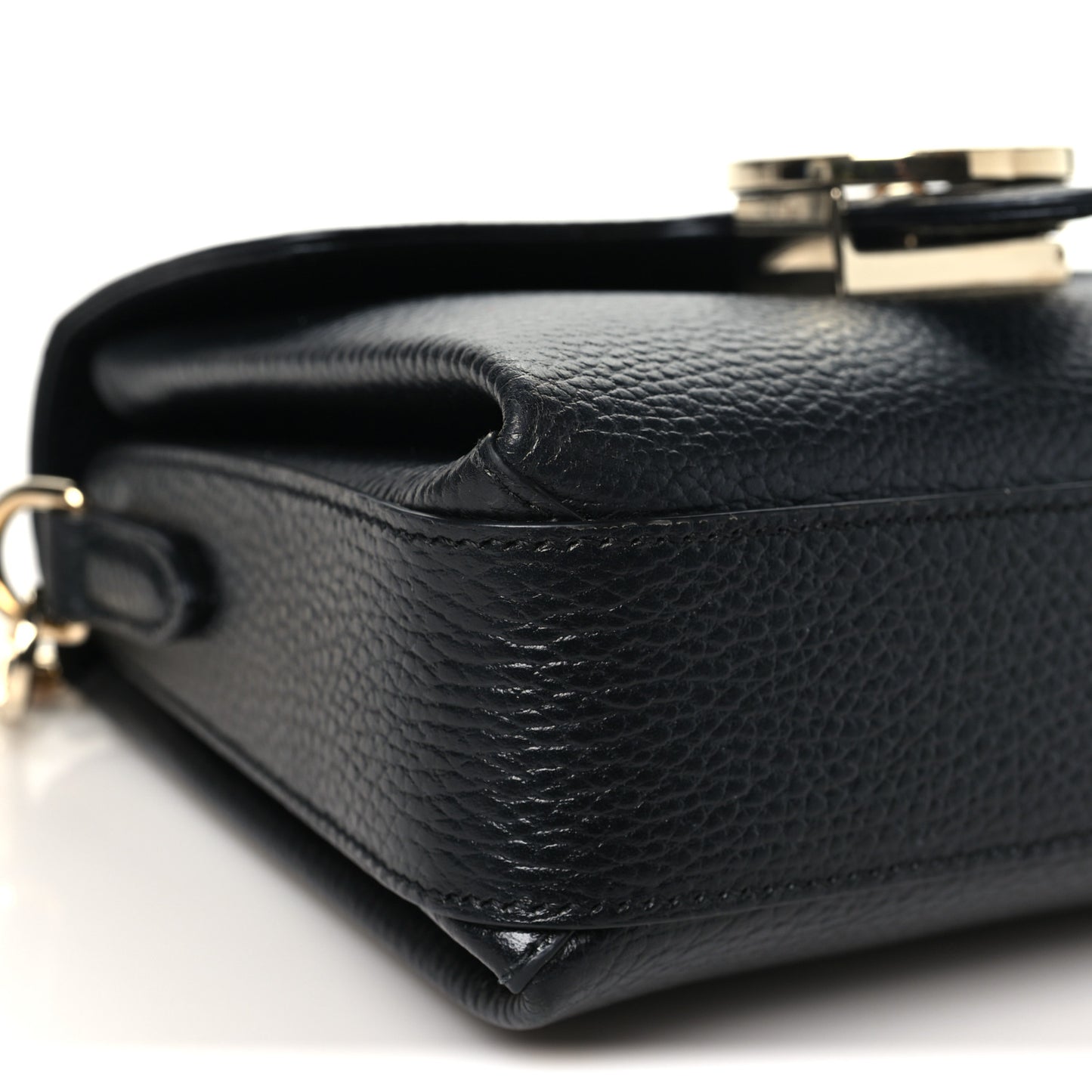 Dollar Calfskin Interlocking G Crossbody Bag Black