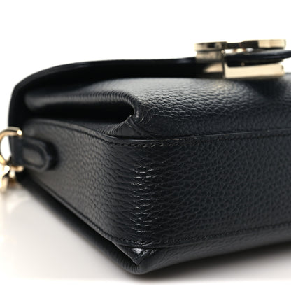 Gucci Dollar Calfskin Interlocking G Crossbody Bag Black 9 of 10