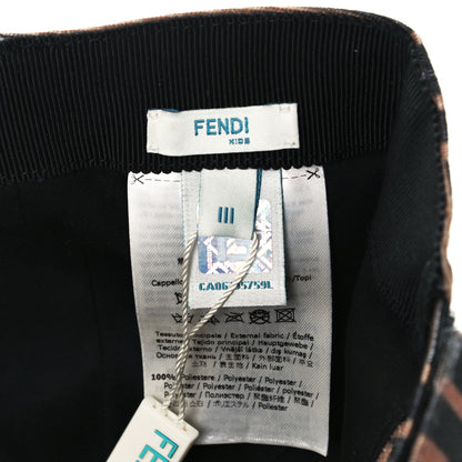 Fendi Canvas FF Kids Cap Hat III Tobacco 9 of 10