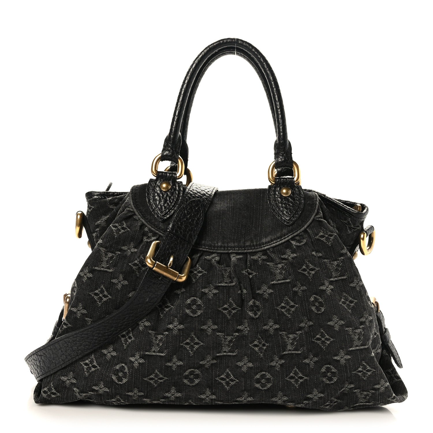 Louis Vuitton Denim Neo Cabby MM Black 1 of 8