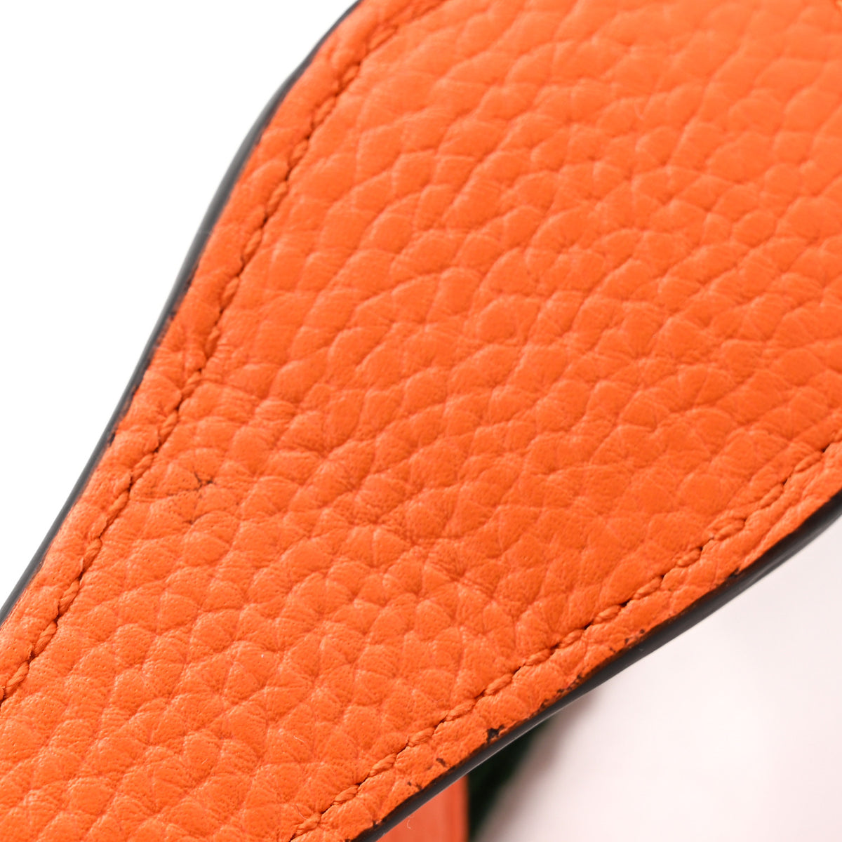 Pebbled Calfskin Mini B Shoulder Bag Orange