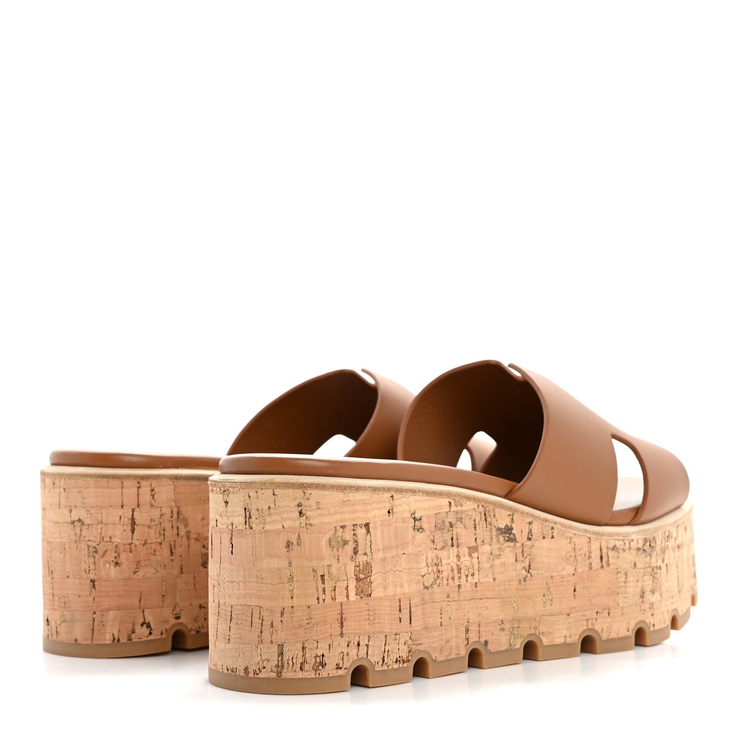 Calfskin Cork Eze 30 Sandals 37 Marron Glaise