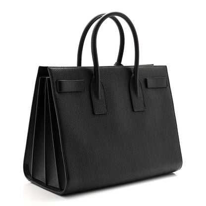Saint Laurent Grained Calfskin Large Sac de Jour Carryall Black 3 of 10