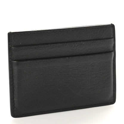Balenciaga Grained Calfskin Logo Everyday Card Holder Black White 3 of 7