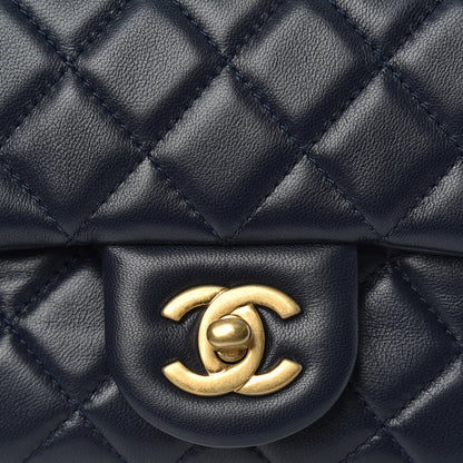 Chanel Lambskin Quilted Mini Pearl Crush Flap Navy Blue 8 of 11