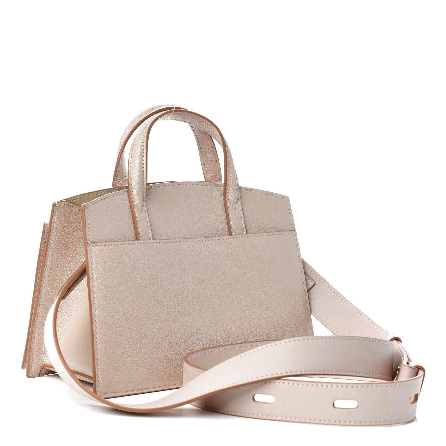 MCM Goatskin Mini Milano Tote Rose Dust 3 of 10