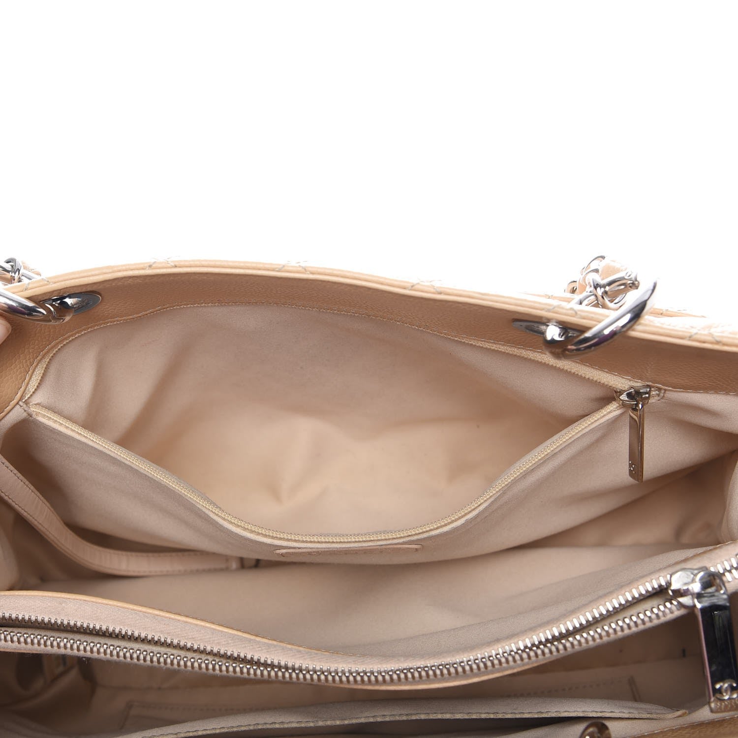 Chanel Caviar Quilted Grand Shopping Tote GST Beige Clair 26 of 28