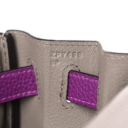 Hermes Togo Horseshoe Kelly Retourne 28 Gris Asphalte Anemone 6 of 14