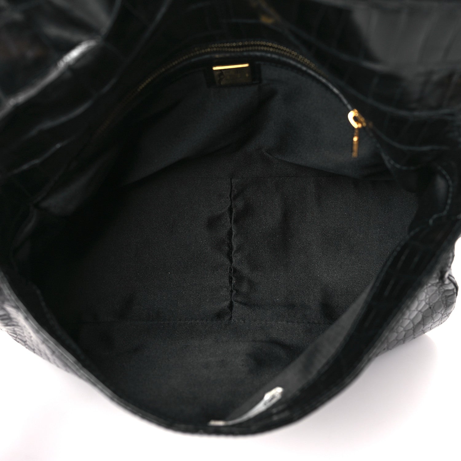 Fendi Crocodile Beaded Gecko Mama Baguette Black 5 of 11