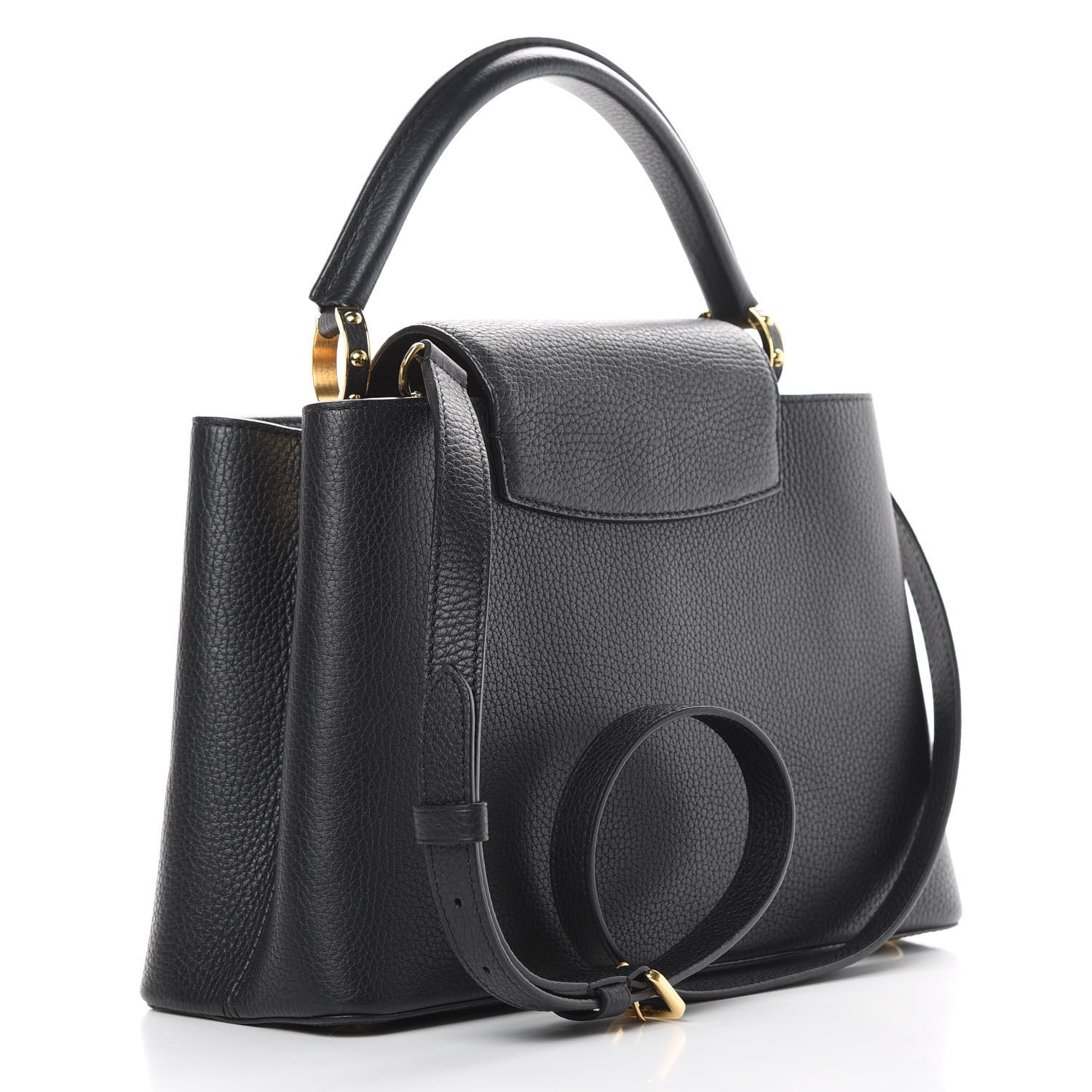 Louis Vuitton Taurillon Mechanical Flowers Capucines PM Black 3 of 11