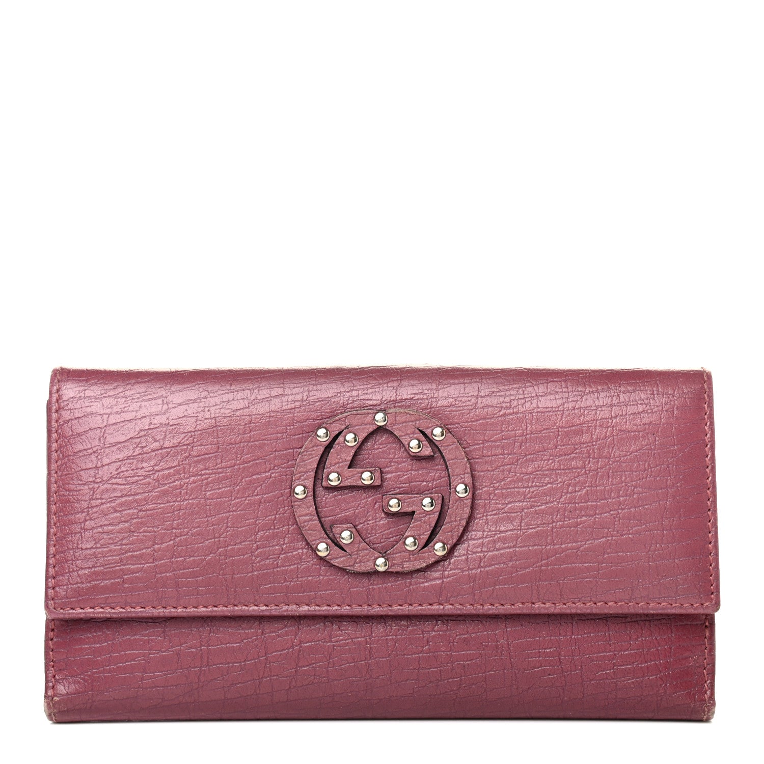 Gucci Calfskin Studded Soho Continental Wallet Peonia Flower 1 of 4