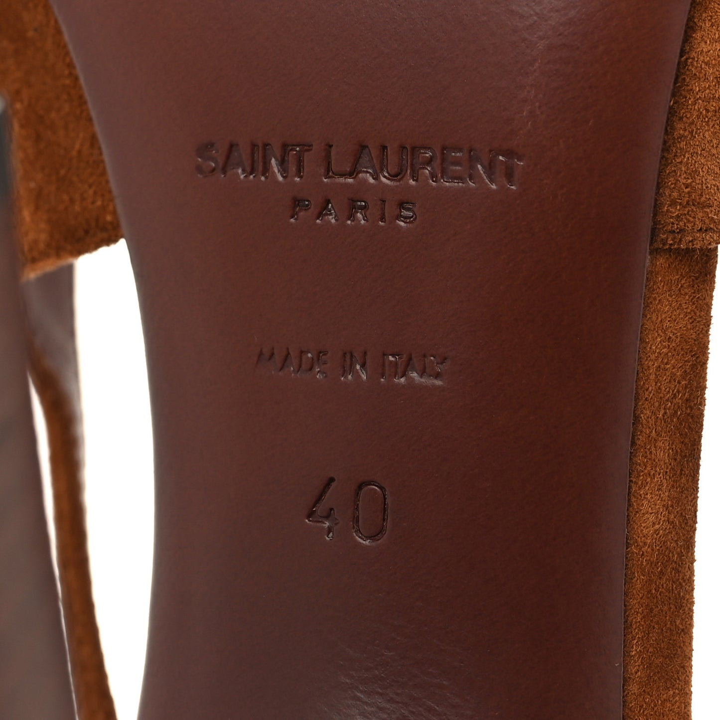 Suede Blade 105 Slingback Pumps 40 Brown