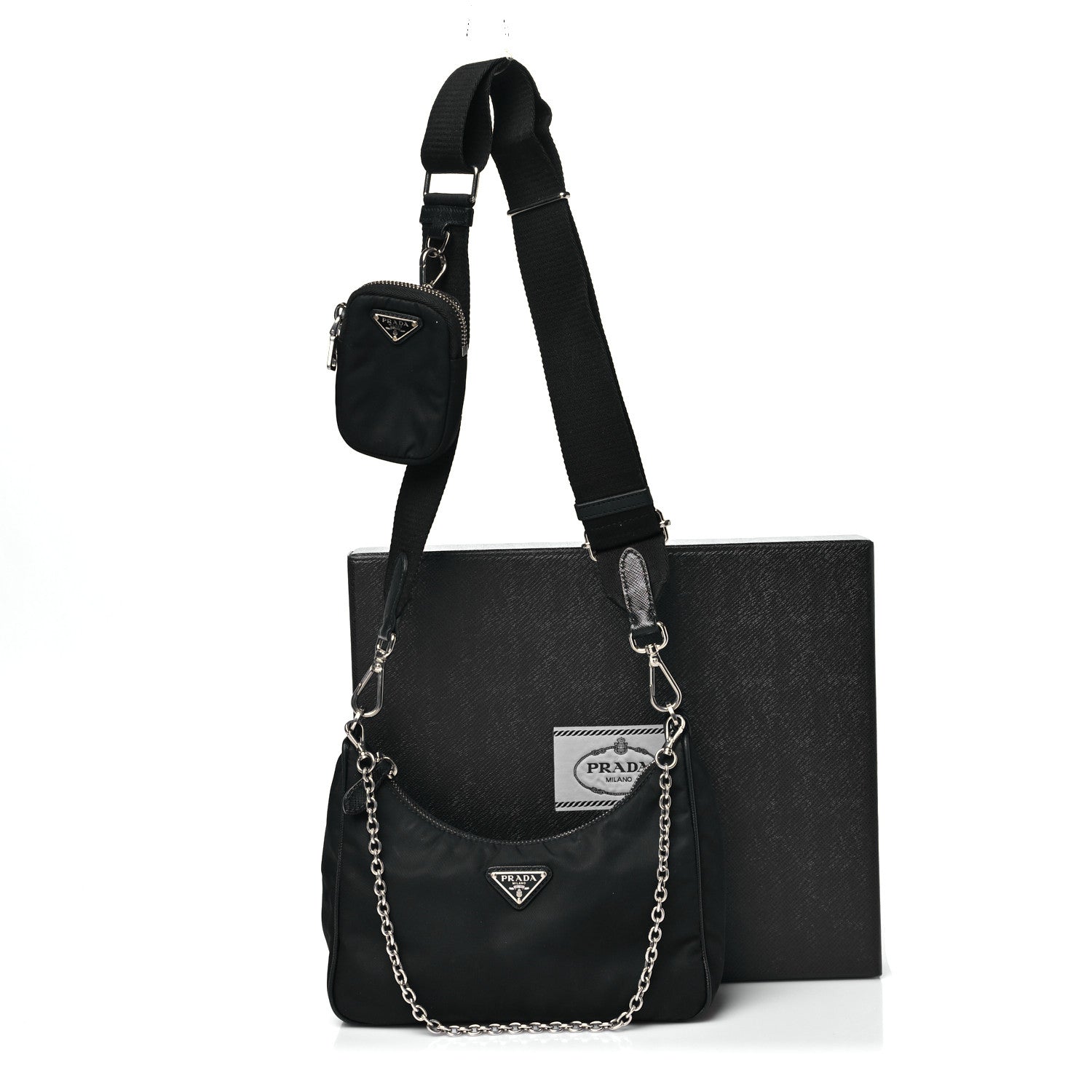 Prada Re-Nylon Saffiano Re-Edition 2005 Shoulder Bag Black 11 of 11