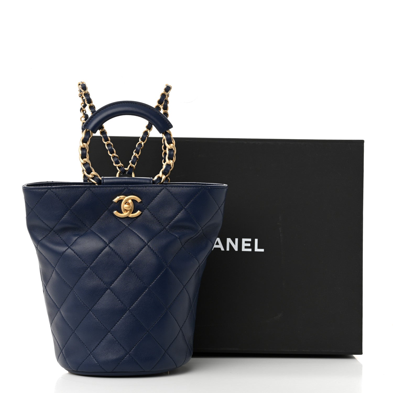Chanel Lambskin Quilted In The Loop Backpack Bag Navy 11 of 11