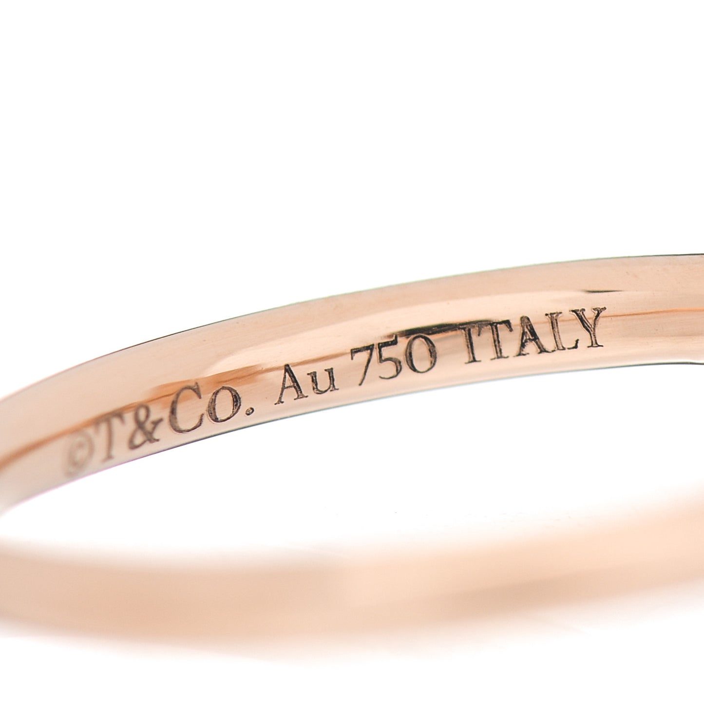18K Rose Gold Diamond Mother of Pearl T Wire Ring 49 5