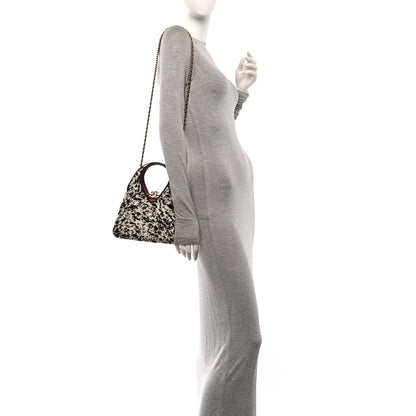Chanel Pony Hair Printed Chic Lady Small Shopping Tote White Black 3 of 10