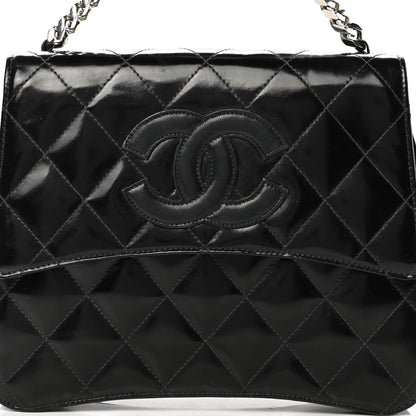 Chanel Glazed Calfskin Quilted Coco ID Chain Bag Black 9 of 15