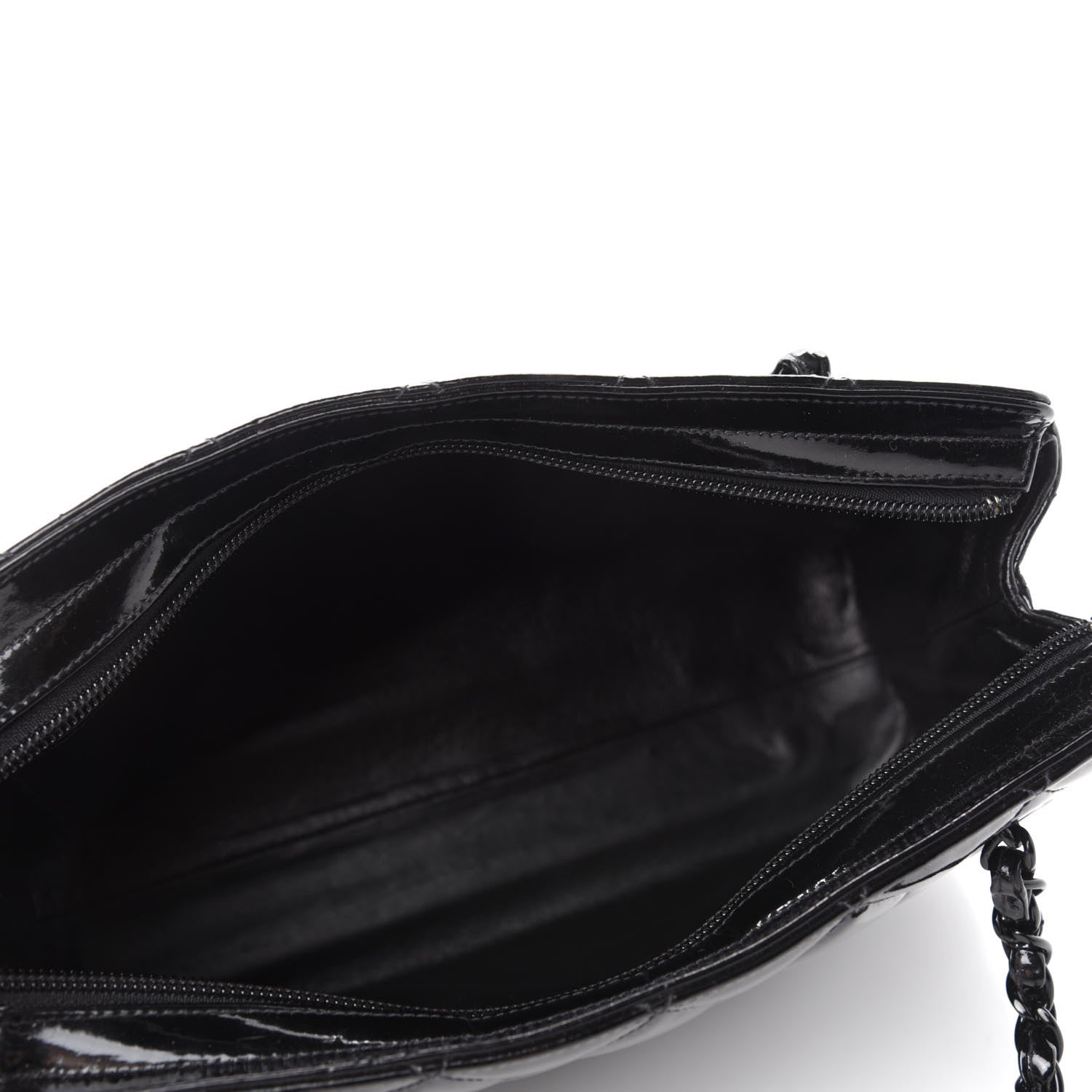Chanel Patent Quilted Tote Black 5 of 11