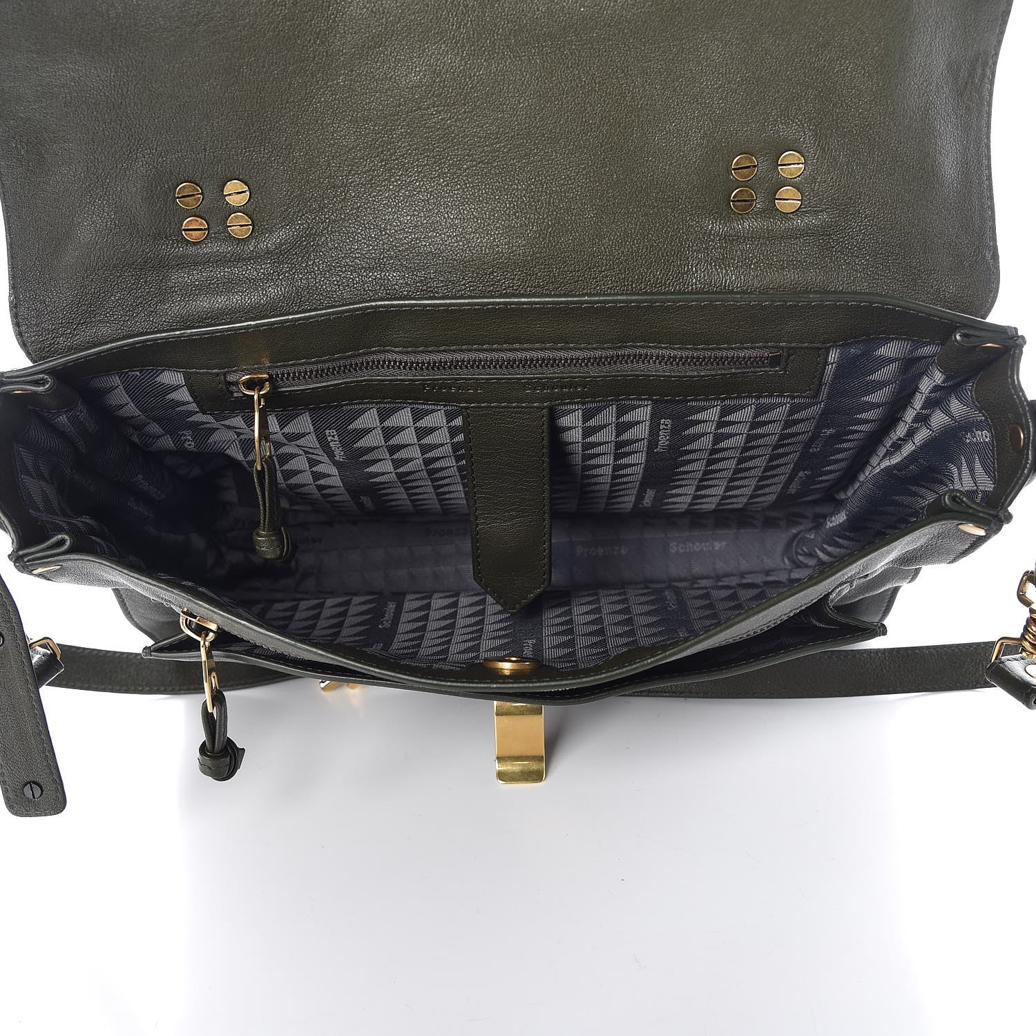 Proenza Schouler Lambskin Medium PS1 Satchel Military 5 of 8