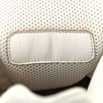 Chanel Nylon Lambskin Suede Calfskin CC Sneakers 37.5 Brown White Gold 8 of 11