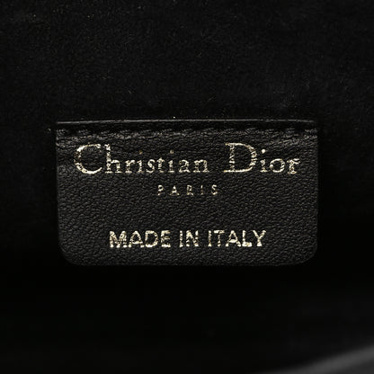 Christian Dior Lambskin Cannage Mini Top Handle Drawstring Bag Black 5 of 5