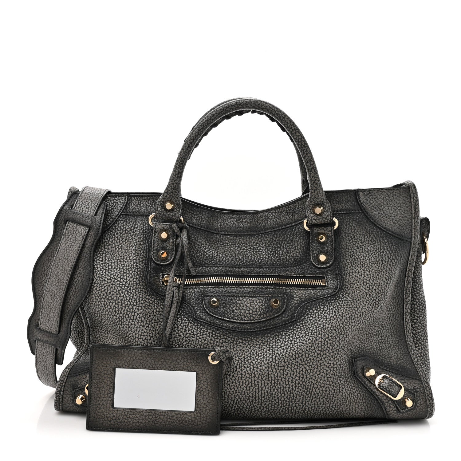 Balenciaga Grained Calfskin Classic Gold Hardware City Ombre Grey Gradient 1 of 14