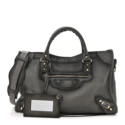 Balenciaga Grained Calfskin Classic Gold Hardware City Ombre Grey Gradient 1 of 14