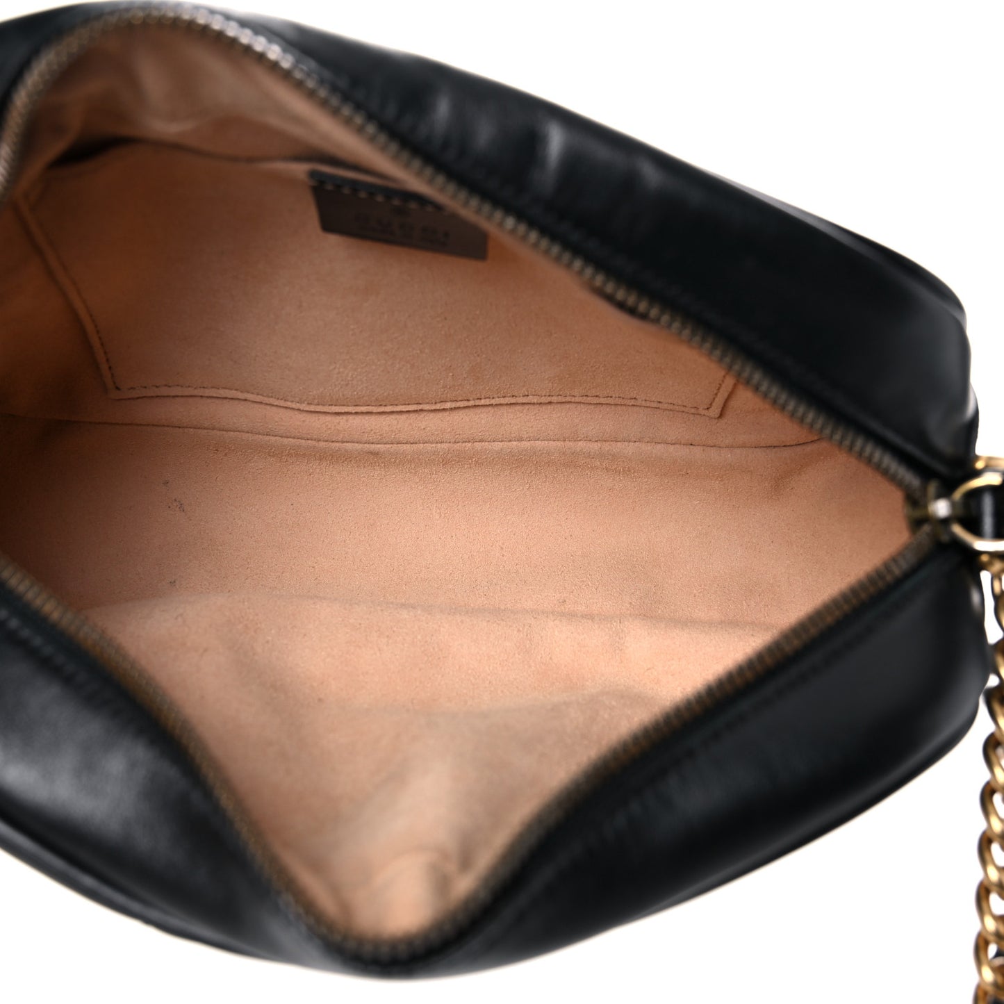Calfskin Matelasse Small GG Marmont Chain Shoulder Bag Black