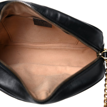 Gucci Calfskin Matelasse Small GG Marmont Chain Shoulder Bag Black 5 of 18
