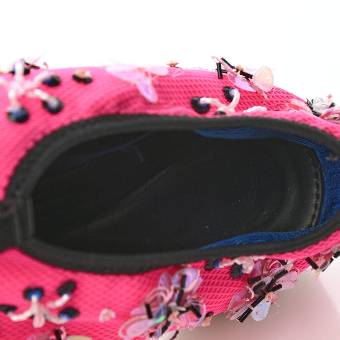 Technical Canvas Embellished Dior Fusion Sneakers 36 Rose Fluo