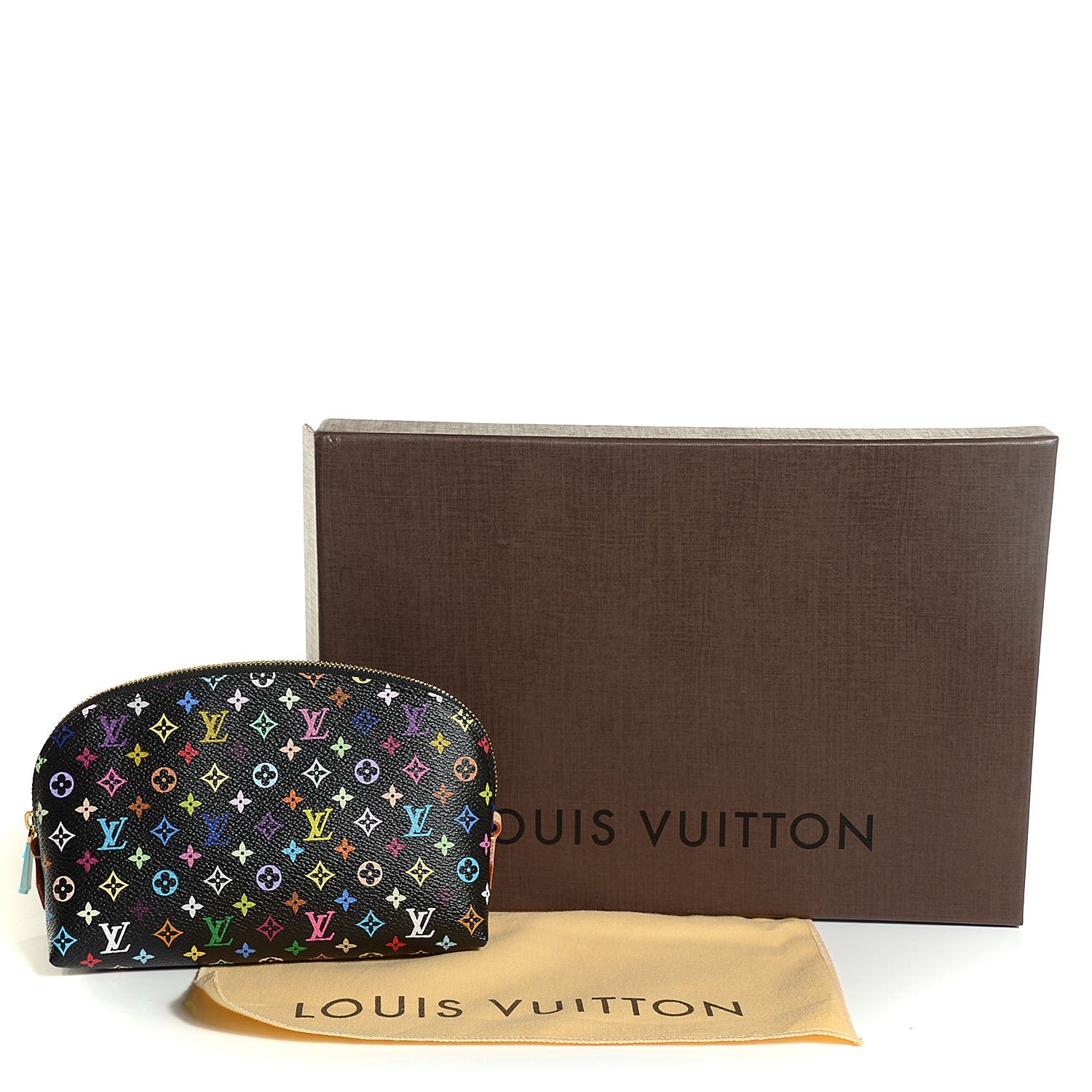 Louis Vuitton Monogram Multicolor Cosmetic Pouch Black Grenade 5 of 8