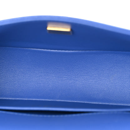 Chanel Caviar Chevron Quilted Small Boy Flap Blue 5 of 11