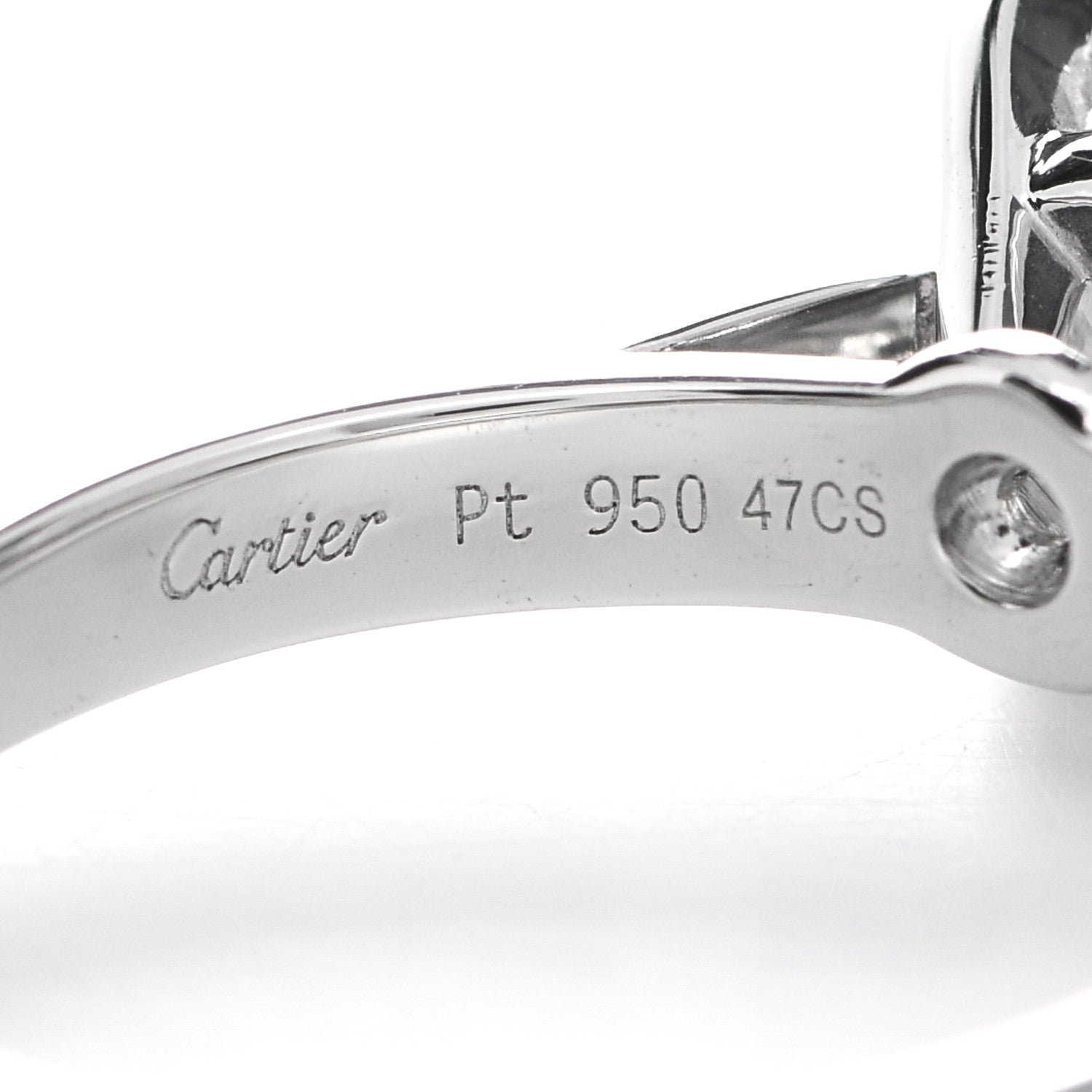 Cartier Platinum Diamond 1.06ct Solitaire 1895 Engagement Ring 47 4 5 of 7