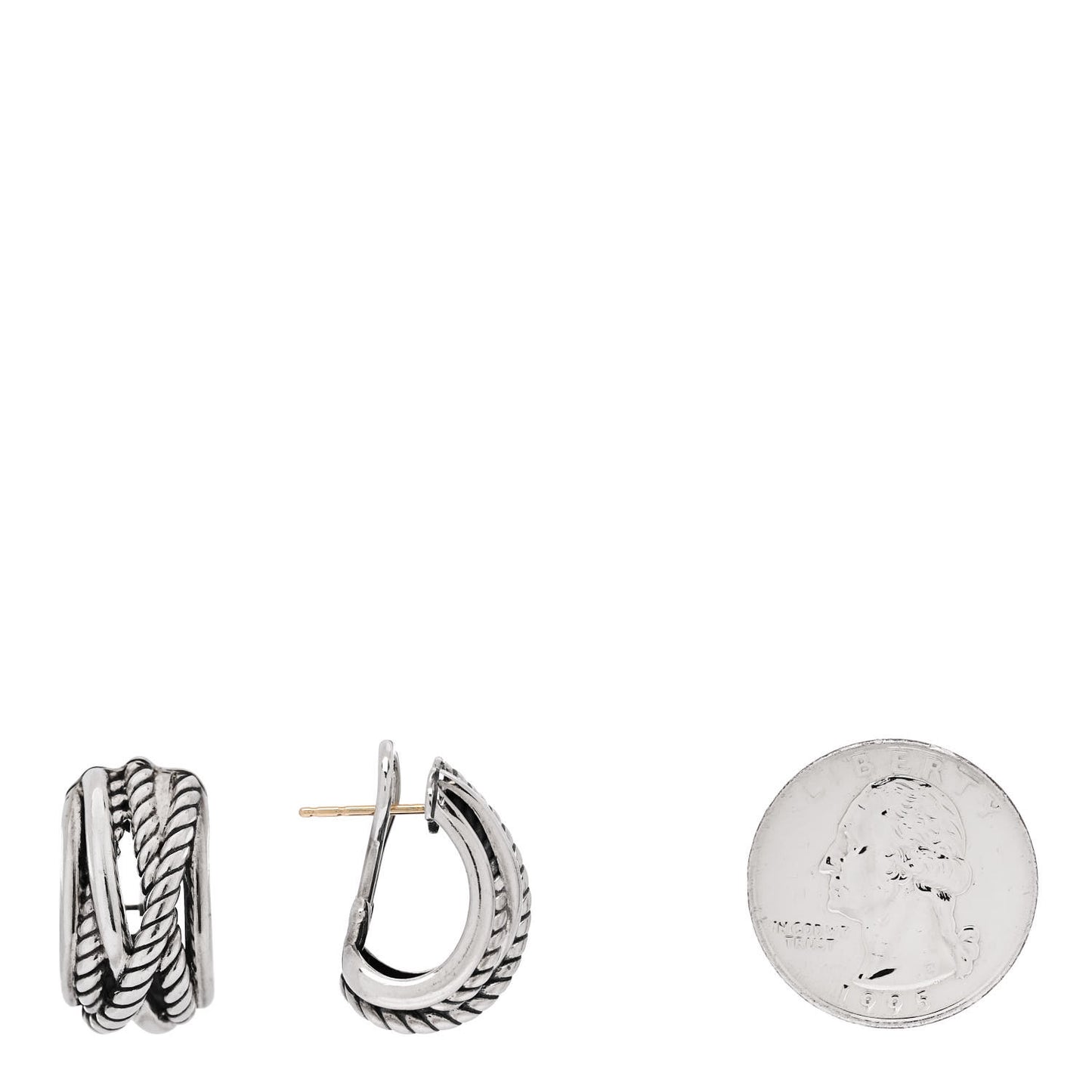 DAVID YURMAN Sterling Silver Crossover Shrimp Earrings