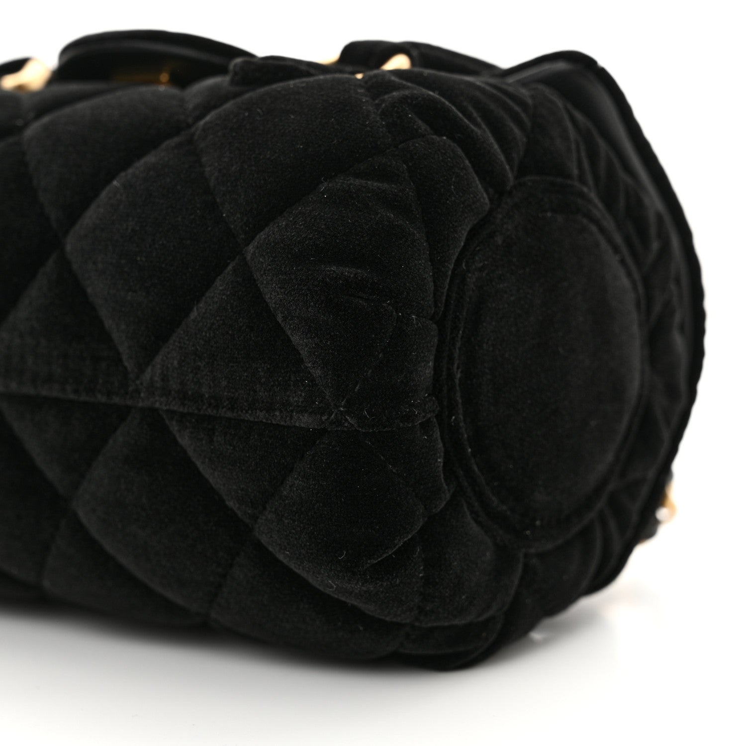 Chanel Velvet Quilted Mini Top Handle Flap Black 11 of 11