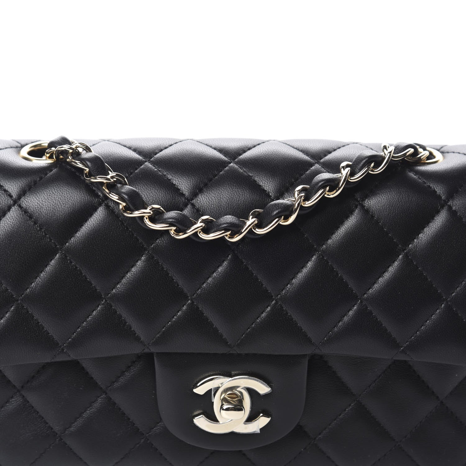 Chanel Lambskin Quilted Mini Rectangular Flap Black 10 of 11