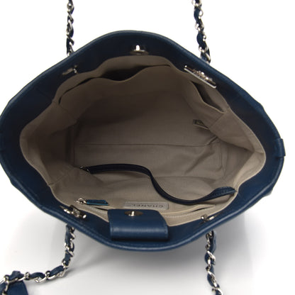 Chanel Glazed Calfskin Mini Deauville Tote Blue 5 of 13