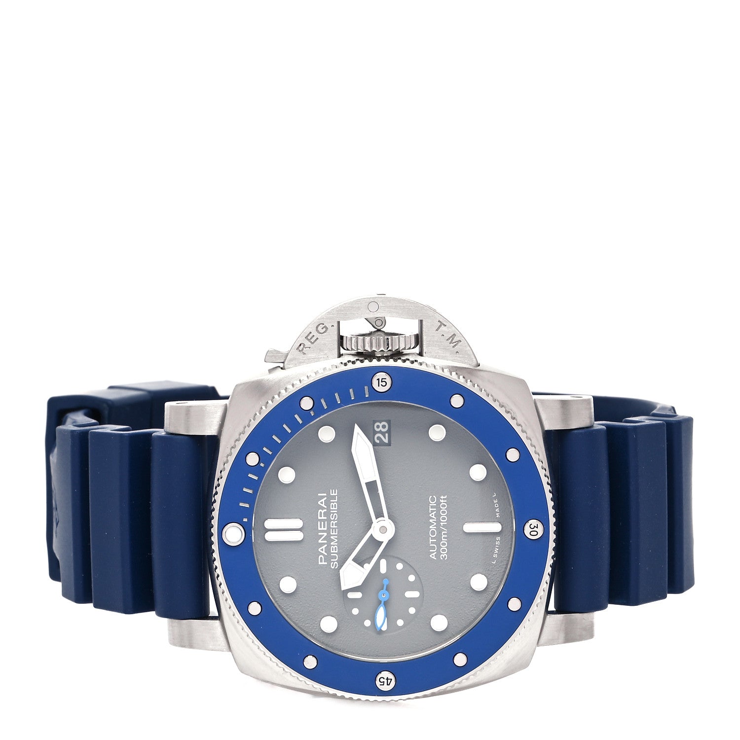 Panerai Stainless Steel Rubber 42mm Luminor Submersible Automatic Watch Blue PAM00959 2 of 5