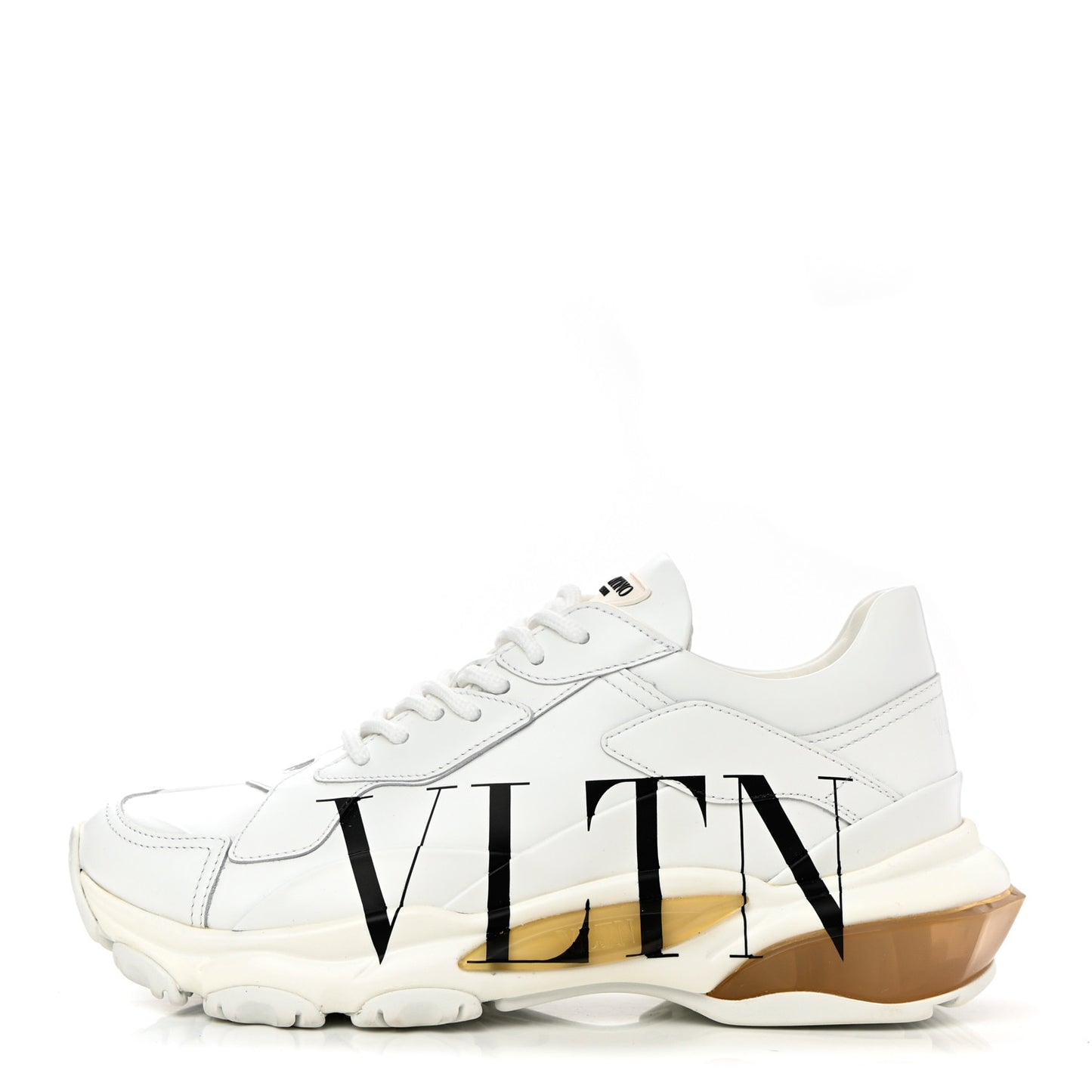 Calfskin VLTN Womens Bounce Sneakers 38.5 White