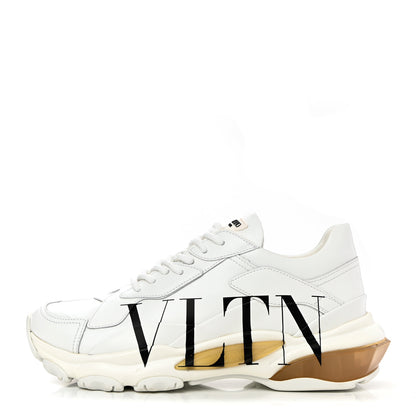 Valentino Garavani Calfskin VLTN Womens Bounce Sneakers 38.5 White 1 of 9