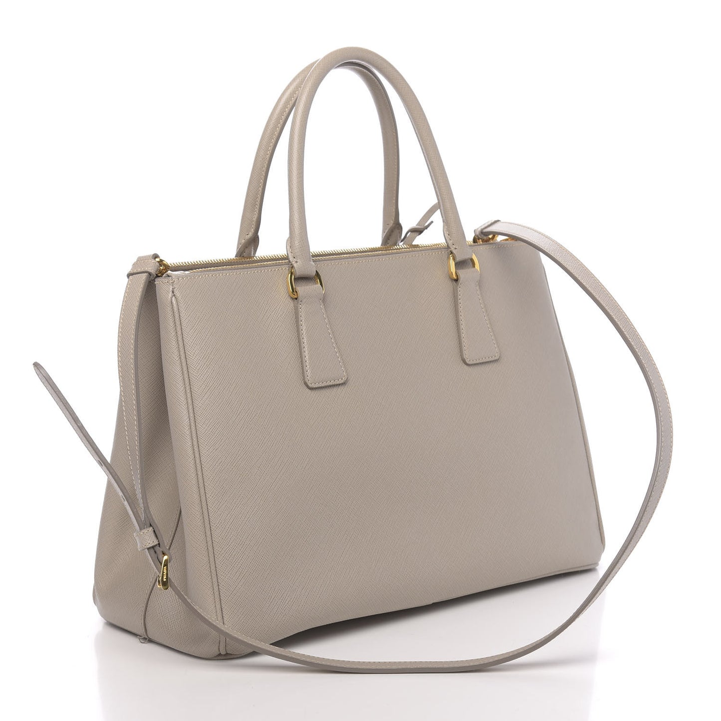 Saffiano Medium Galleria Double Zip Tote Pomice