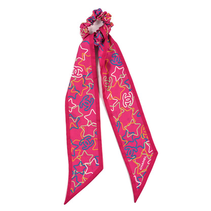Chanel Silk CC Scrunchie and Scarf Hair Tie Set 2 of 3
