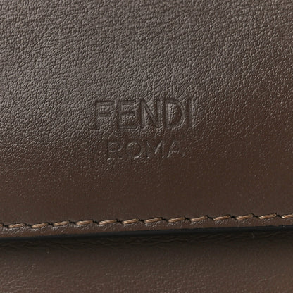 Fendi Vitello Century F is Fendi Bi-Color FF 1974 Embossed Small Kan I Shoulder Bag Maya Black 8 of 13