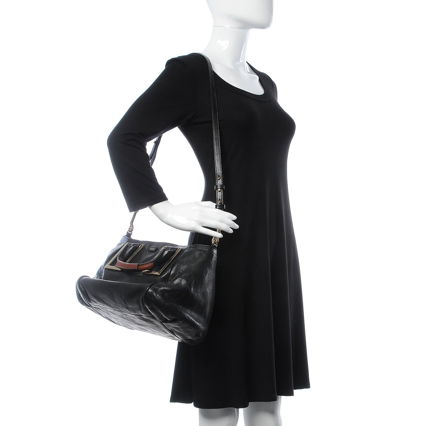 Tumbled Lambskin Medium Ethel Satchel Black