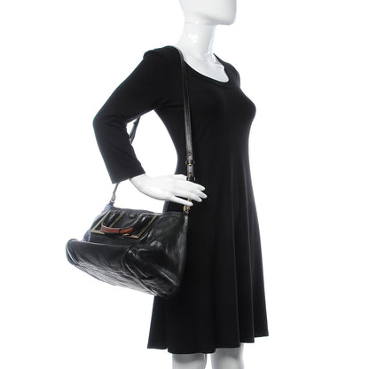 Chloe Tumbled Lambskin Medium Ethel Satchel Black 2 of 8