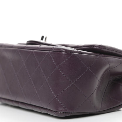 Chanel Lambskin Quilted Mini Rectangular Flap Dark Purple 9 of 11