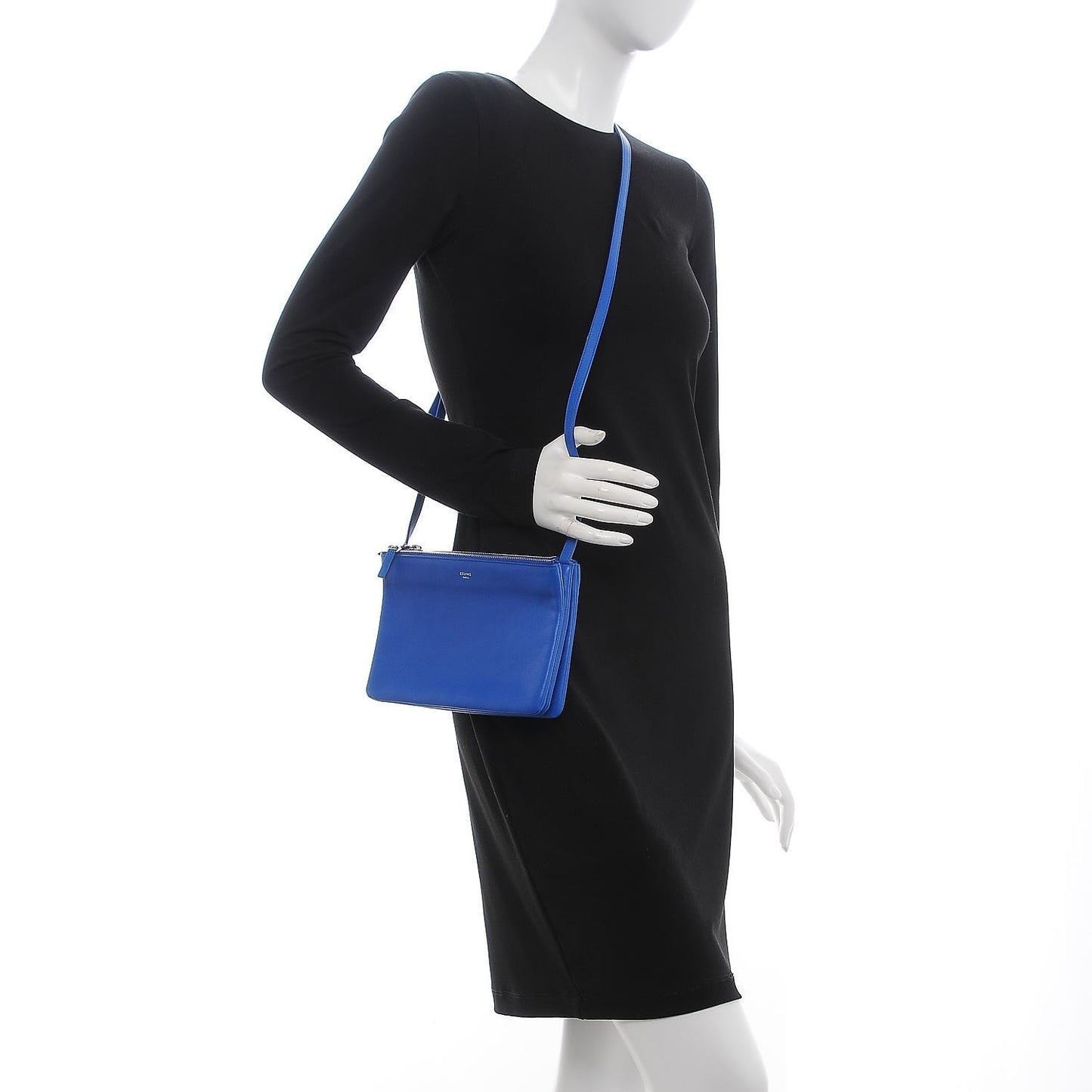 Lambskin Small Trio Crossbody Bag Electric Blue