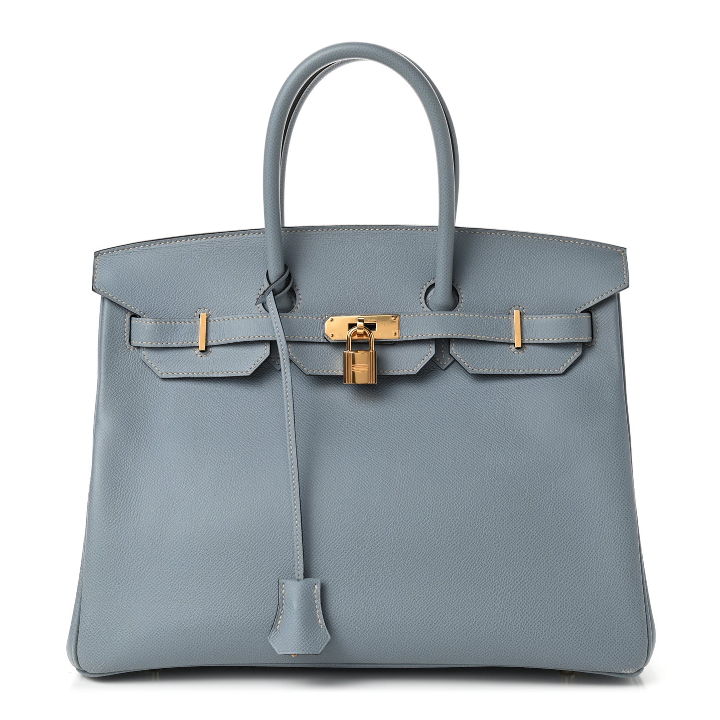 Epsom Birkin 35 Bleu Lin