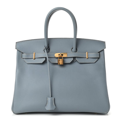 Hermes Epsom Birkin 35 Bleu Lin 1 of 10