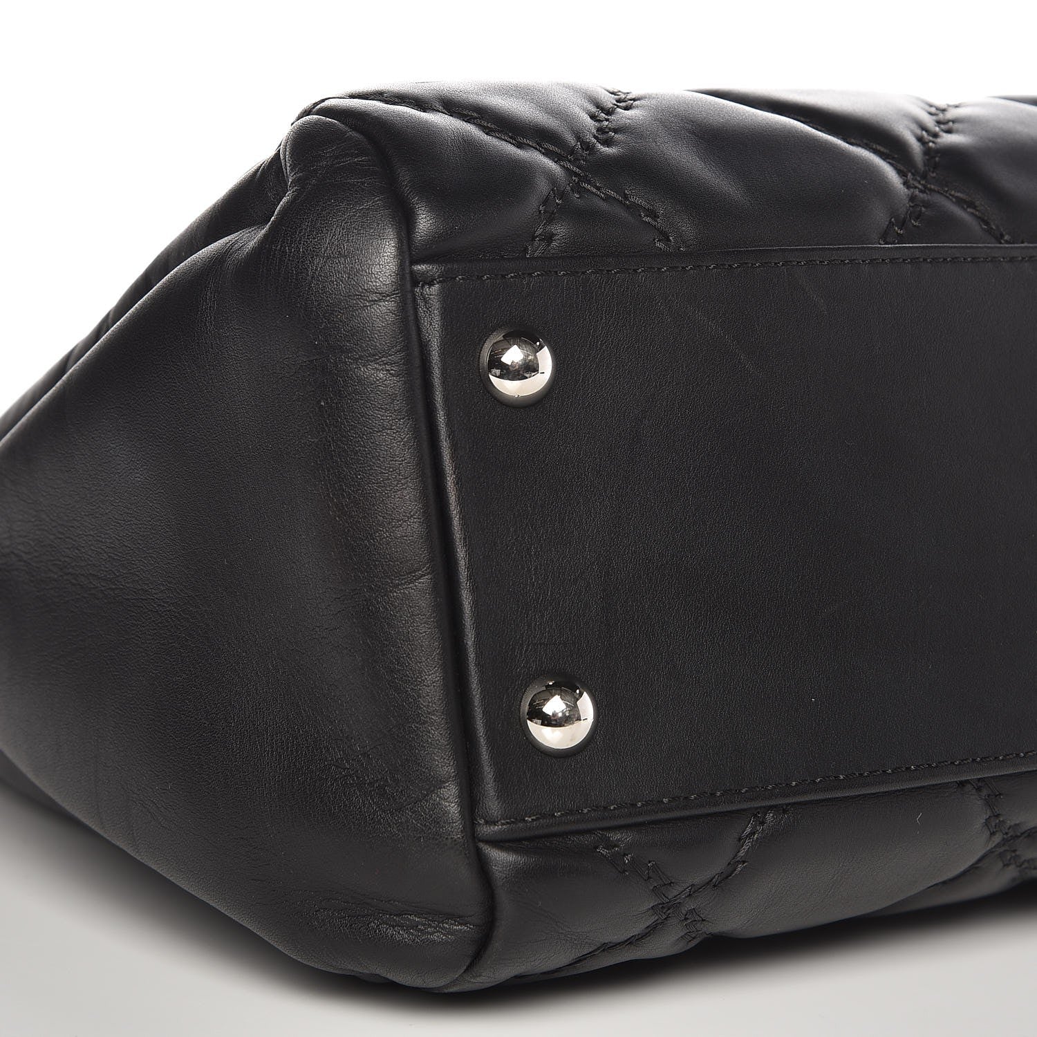 Chanel Calfskin Double Stitch Large Hamptons Flap Bag Black 9 of 11